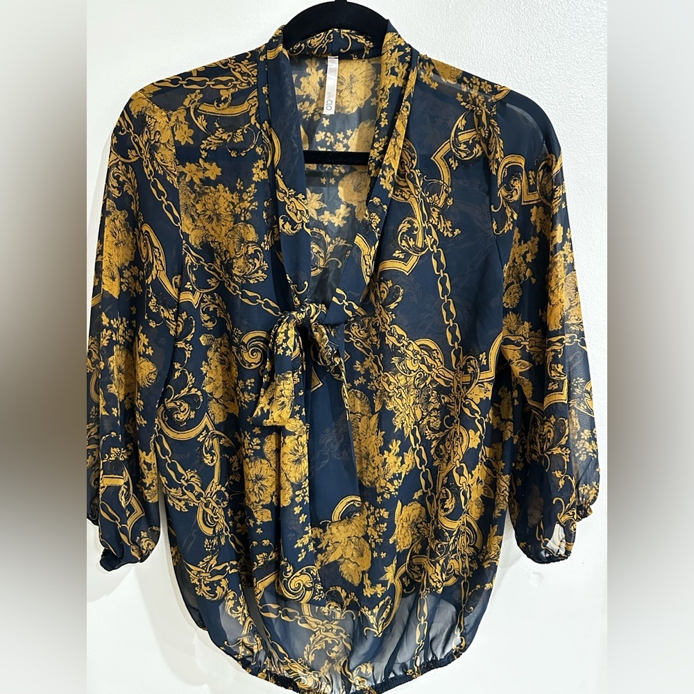 Elegant Black and Gold Women's Top